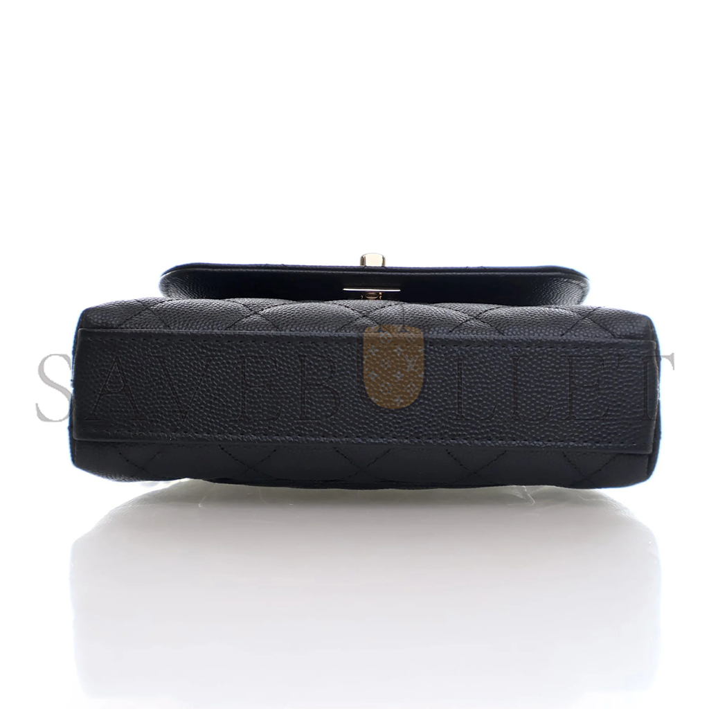CHANEL MASTER MINI BLACK CAVIAR COCO HANDLE (14.5*11.5*5.5cm)
